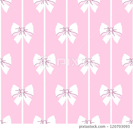 Seamless pattern with white bows Seamless pattern with white bows 120703093