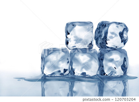 Ice cubes on white Ice cubes on white 120703204