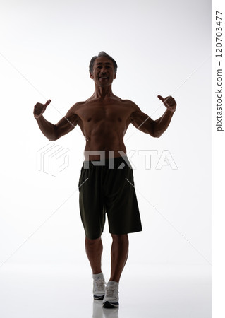 Muscle silhouette whole body Muscle silhouette whole body 120703477