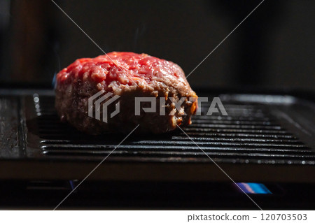 Raw Wagyu Beef Burger 120703503