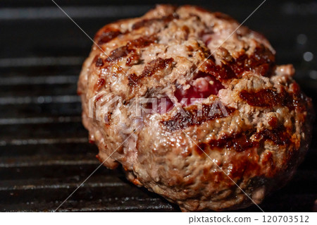 Raw Wagyu Beef Burger 120703512