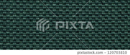 Texture dark green background from woven textile with wicker pattern, macro. Structure vintage emerald fabric Texture dark green background from woven textile with wicker pattern, macro. Structure vintage emerald fabric 120703810