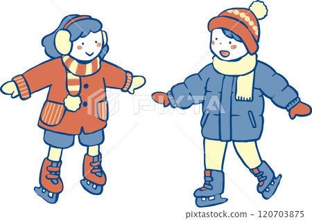 Children enjoying skating 120703875