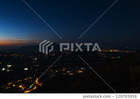 View of the city at night from above View of the city at night from above 120703958