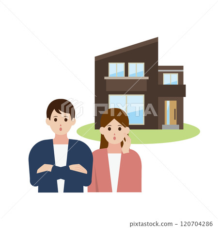 一對夫婦考慮買房 120704286