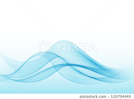Abstract transparent wave, perfect for backgrounds, branding or minimalistic art compositions. 120704449