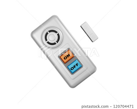 Crime prevention image (window security buzzer/window security alarm) on white background Crime prevention image (window security buzzer/window security alarm) on white background 120704471