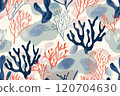 Elegant Coral Pattern Wallpaper in Soft Colors 120704630