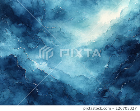 描繪深海的藍色抽象藝術 120705327
