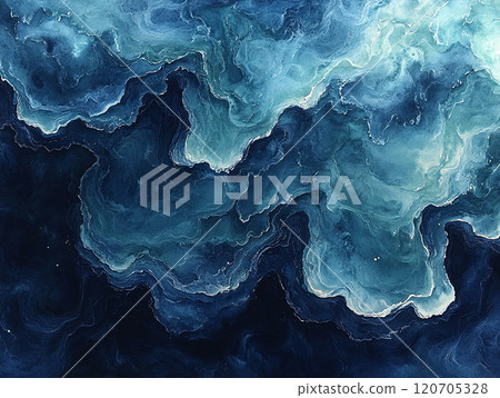Blue abstract art with a sense of vibration 120705328