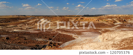Panorama Bleak Landscape Petrified Forest National Park Arizona Panorama Bleak Landscape Petrified Forest National Park Arizona 120705376
