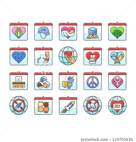 international holiday day icons set vector international holiday day icons set vector 120705630