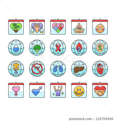 international day holidays icons set vector 120705640