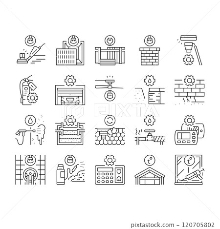 home maintenance cleaning icons set vector home maintenance cleaning icons set vector 120705802