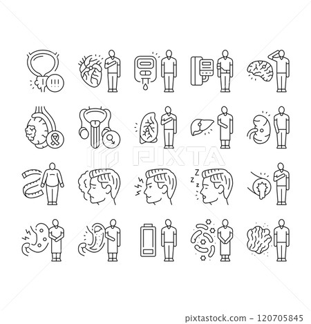 man disease health medical icons set vector man disease health medical icons set vector 120705845