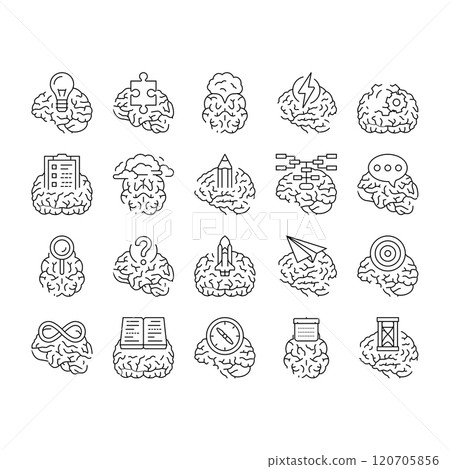 brainstorm business team think icons set vector brainstorm business team think icons set vector 120705856
