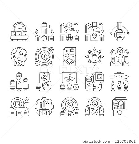 modern business strategy icons set vector modern business strategy icons set vector 120705861