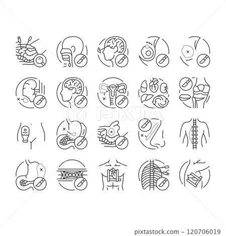 surgery hospital health icons set vector surgery hospital health icons set vector 120706019