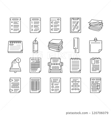 list check document tick icons set vector list check document tick icons set vector 120706079