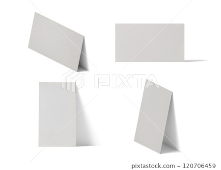 Template of business card or namecard blank mockup in different angle Template of business card or namecard blank mockup in different angle 120706459