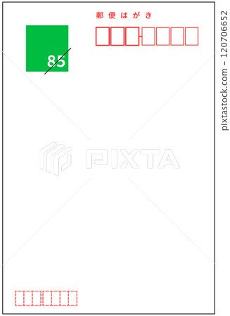 Illustration of the frame of a Japanese postcard (85 yen) Illustration of the frame of a Japanese postcard (85 yen) 120706652