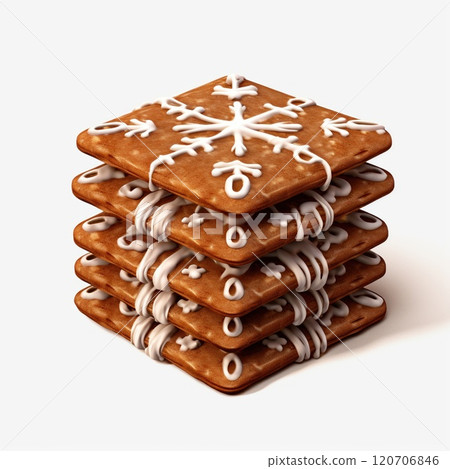 Gingerbread isolated on a white background. Christmas cookies. 120706846