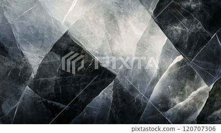 Abstract geometric crystal texture, dark and light contrast 120707306
