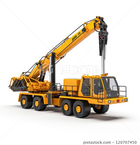 excavator isolated on white background 120707450