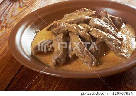 Beef Stroganoff closeup Beef Stroganoff closeup 120707954