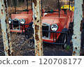 Rides in an abandoned amusement park 120708177