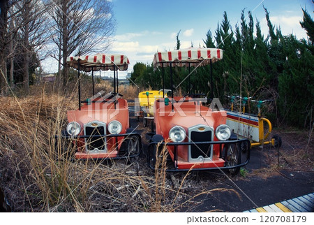Rides in an abandoned amusement park 120708179