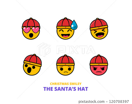 A set of smiley with Asian theme. Isolated Vector Illustration 120708397