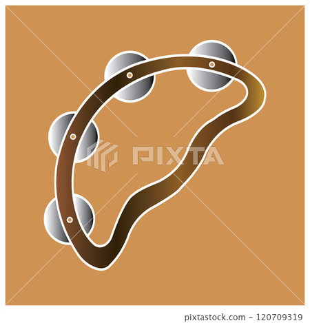 tambourine icon traditional musical instruments 120709319