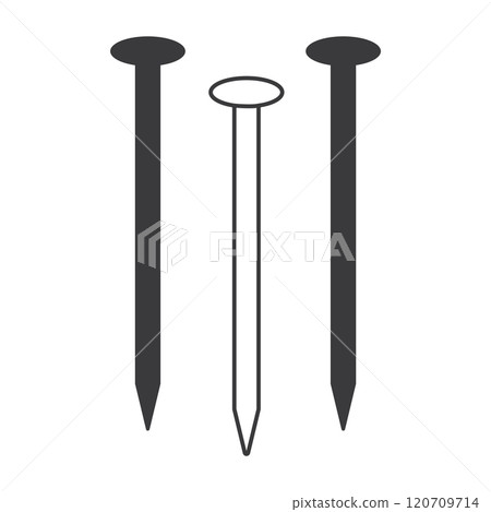 Nail icon design Nail icon design 120709714