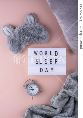World sleep day concept with alarm clock World sleep day concept with alarm clock 120709743