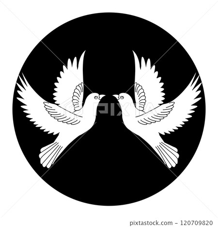 flying dove icon design 120709820