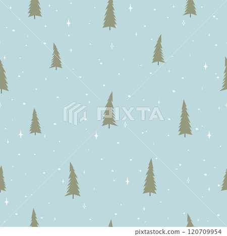 Winter graphic seamless pattern with christmas tree. New Year wrapping paper Winter graphic seamless pattern with christmas tree. New Year wrapping paper 120709954