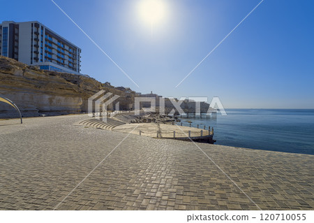 Aktau, Kazakhstan: Coastal terraces along the Caspian Sea Aktau, Kazakhstan: Coastal terraces along the Caspian Sea 120710055