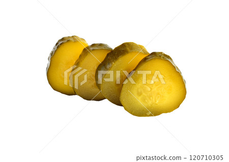 Pickled cucumber slices 120710305