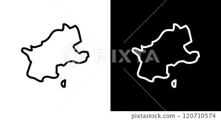 Western Europe simple line icons 120710574