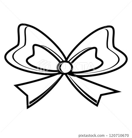 Gift insulated bow, black outline 120710670