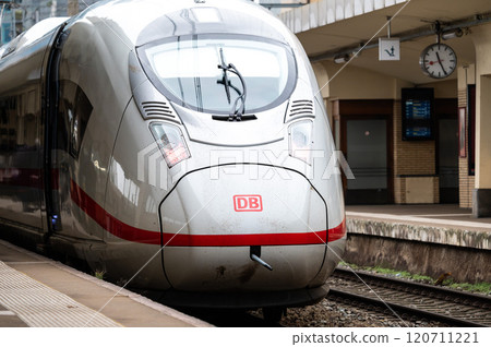 German train of Deutsche Bahn at the Brussels North station, Belgium German train of Deutsche Bahn at the Brussels North station, Belgium 120711221