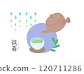 Grain rain color wallpaper illustration of the 24 solar terms 120711286
