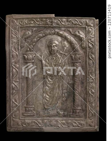 Byzantine Silver Plaque with Saint Peter - 6th-7th Century Byzantine Silver Plaque with Saint Peter - 6th-7th Century 120711419