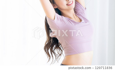 Stretching women/fitness Stretching women/fitness 120711836