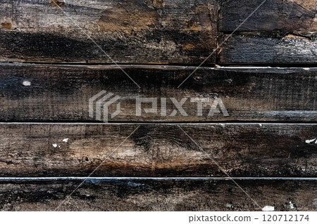Close-up of rustic wooden planks with natural textures and weathering Close-up of rustic wooden planks with natural textures and weathering 120712174