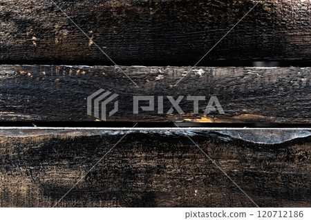 Weathered wooden planks showcasing texture and natural wear over time Weathered wooden planks showcasing texture and natural wear over time 120712186