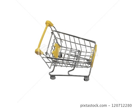 Shopping cart isolated on white background. Concept of shopping in store and online 120712280