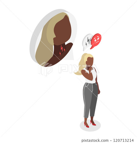 3D Isometric Flat Illustration of Sore Throat Symptoms, Bacterial Infection 3D Isometric Flat Illustration of Sore Throat Symptoms, Bacterial Infection 120713214