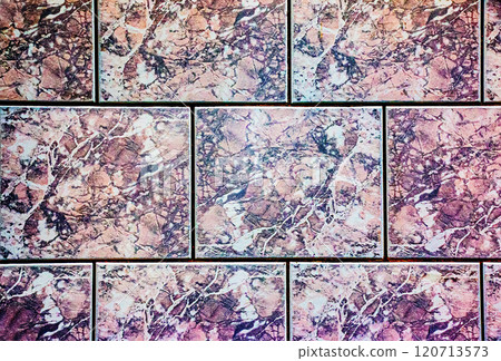 Ceramic tiles in purple-gray tones. Background or texture 120713573